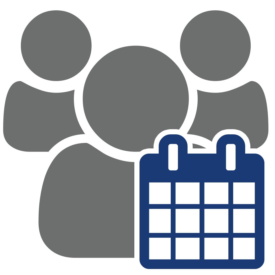 people with calendar icon